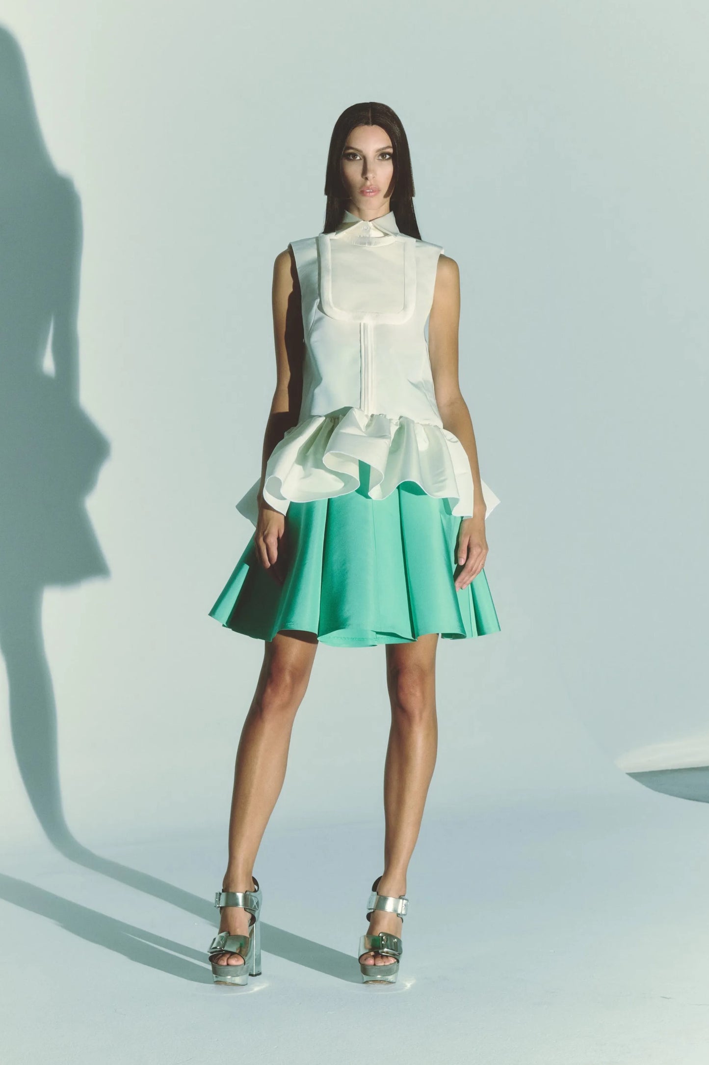 Detailed Top & Skirt