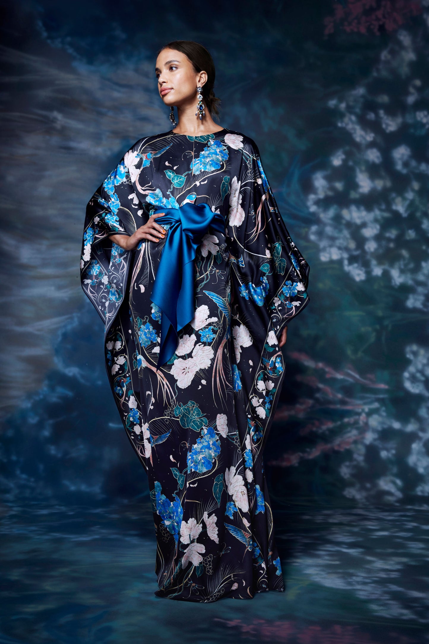 Floral Long Sleeve Kaftan