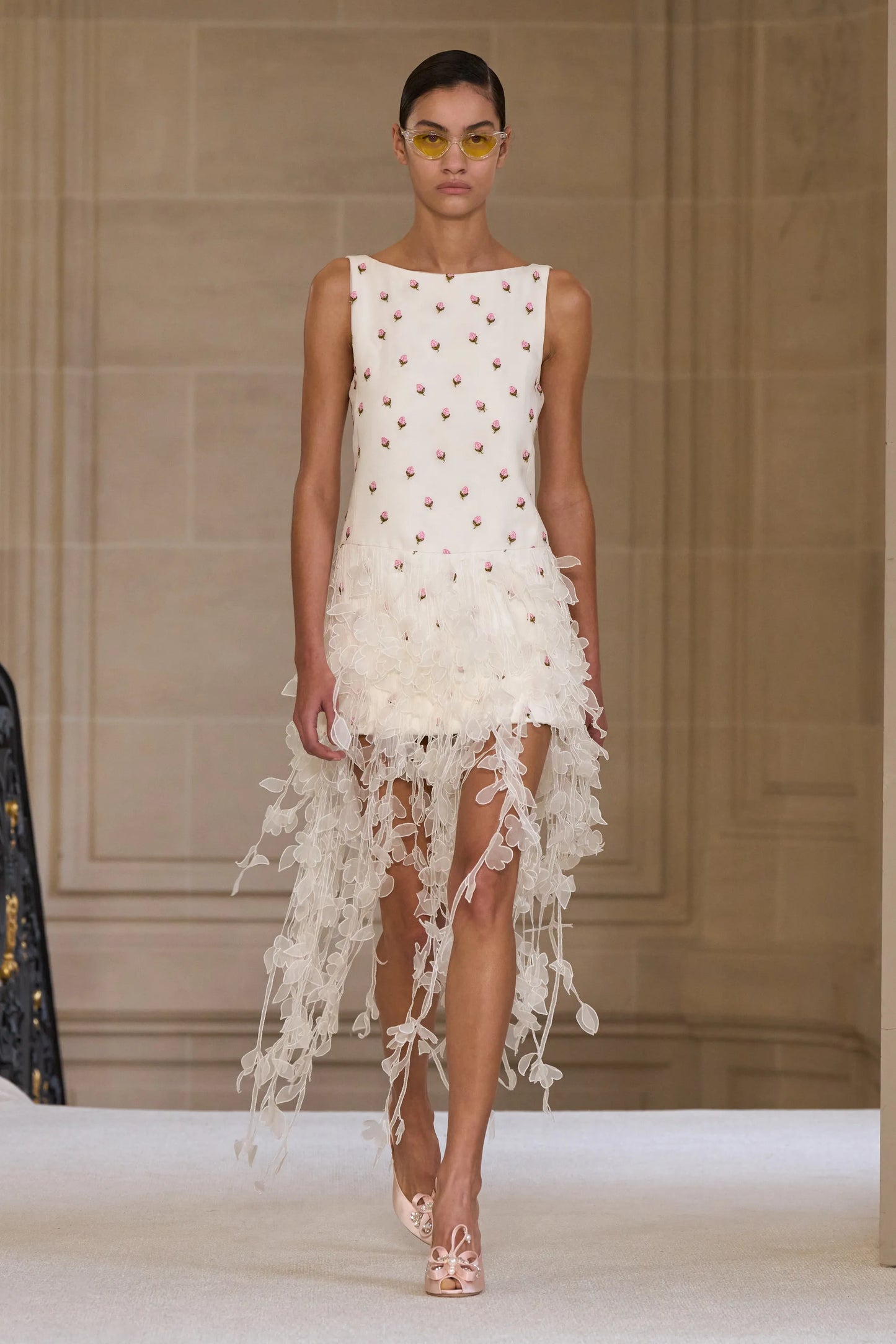 Laser Petal Fringe Dress