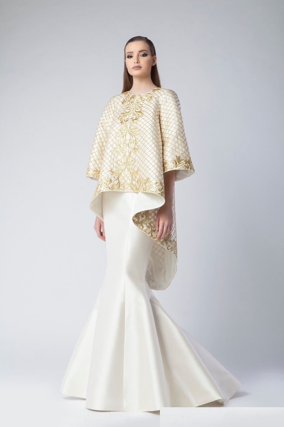 2-Piece Mikado Evening Gown