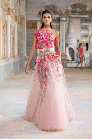 One Shoulder  Tulle Gown