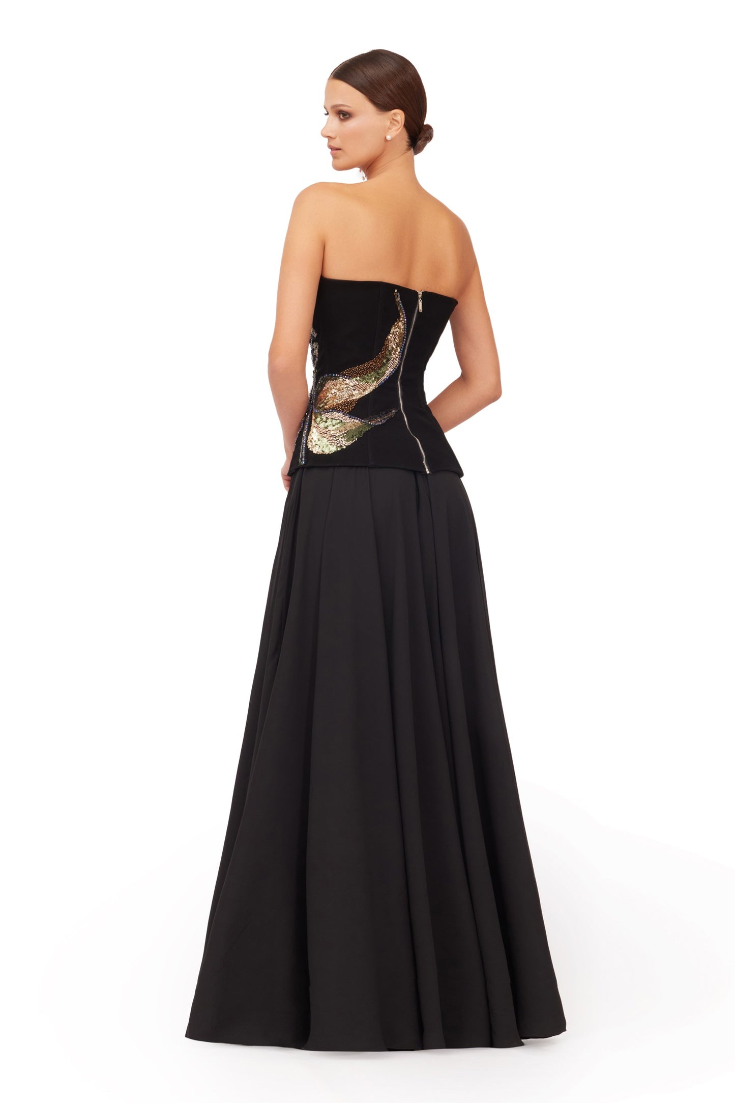 Long Chiffon Skirt with Corset