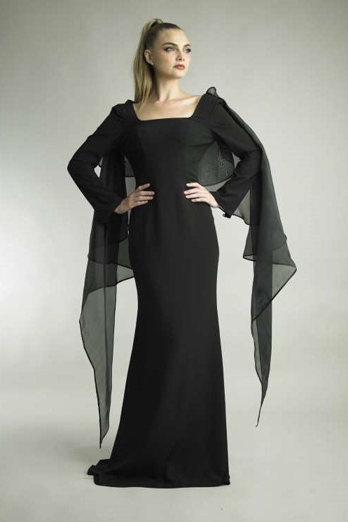 Flutter Organza Sleeve Gown