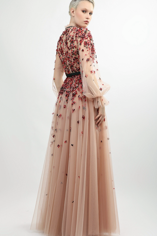 Hand-Embroidered Gown