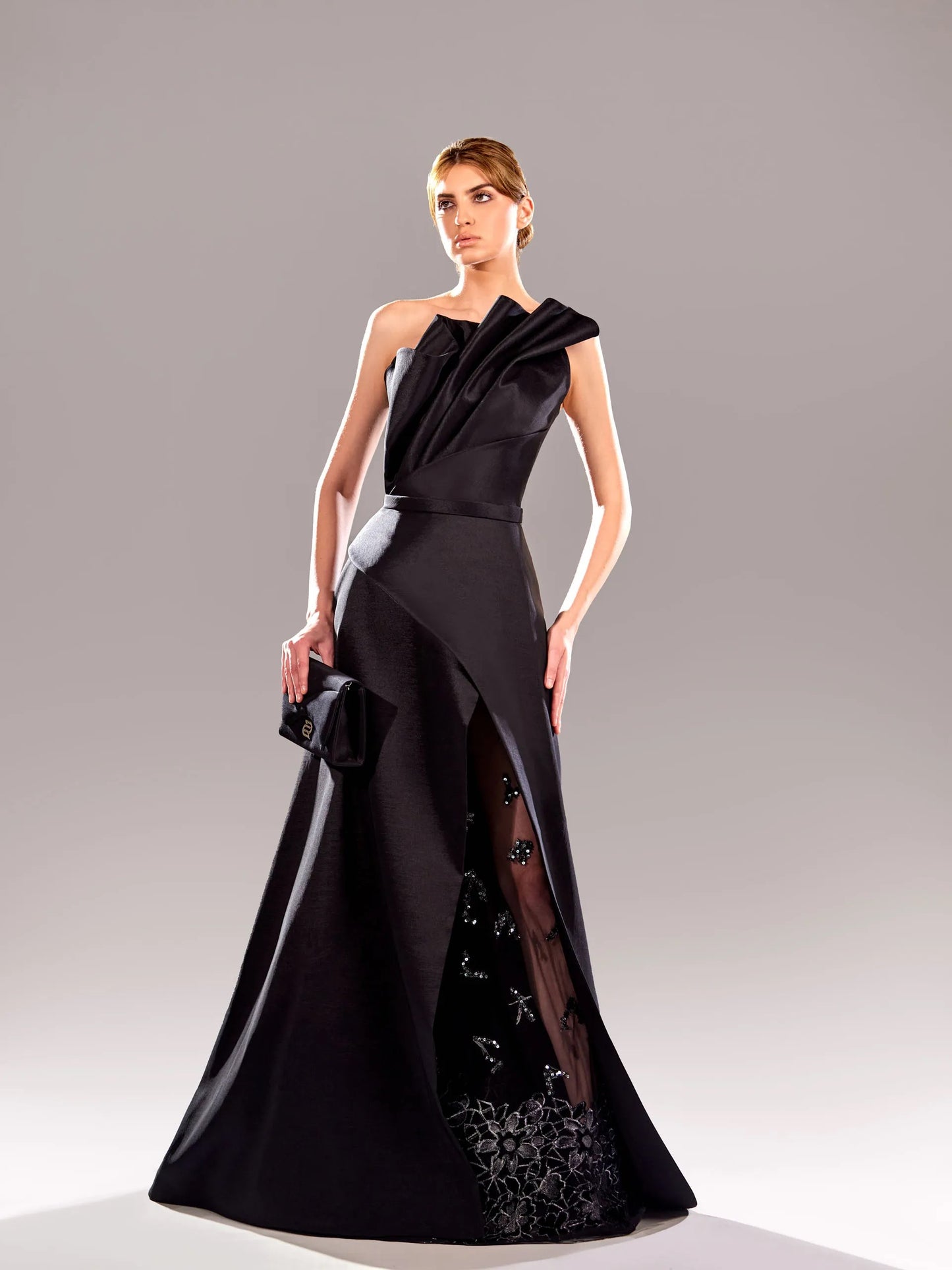 Single-Strap Sleeveless Gown