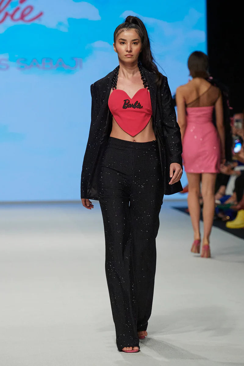 Hearts Top with Rhinestone Pant and Blazer