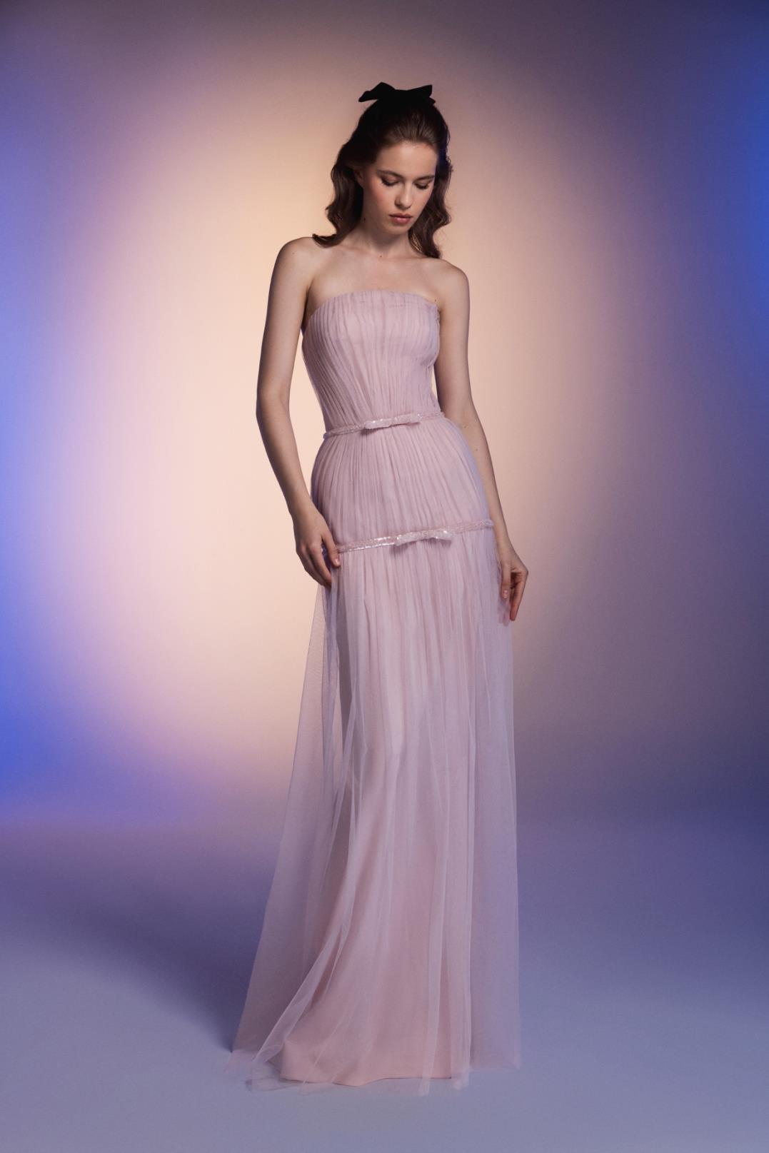 Strapless Double Bow Gown