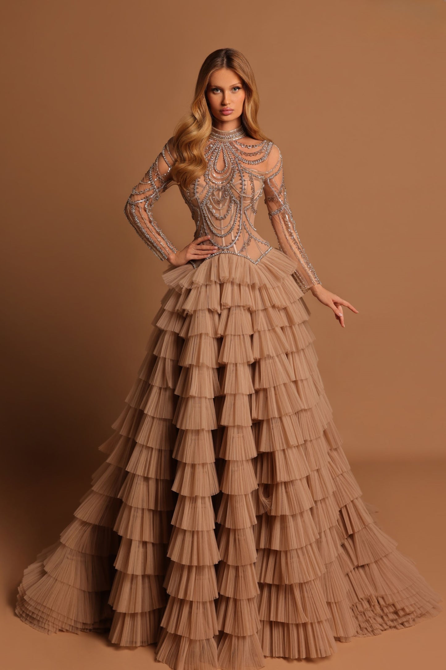 Illusion Embroidered NOMI Gown