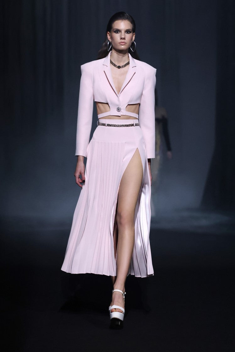 Cropped Crepe Jacket and Skirt