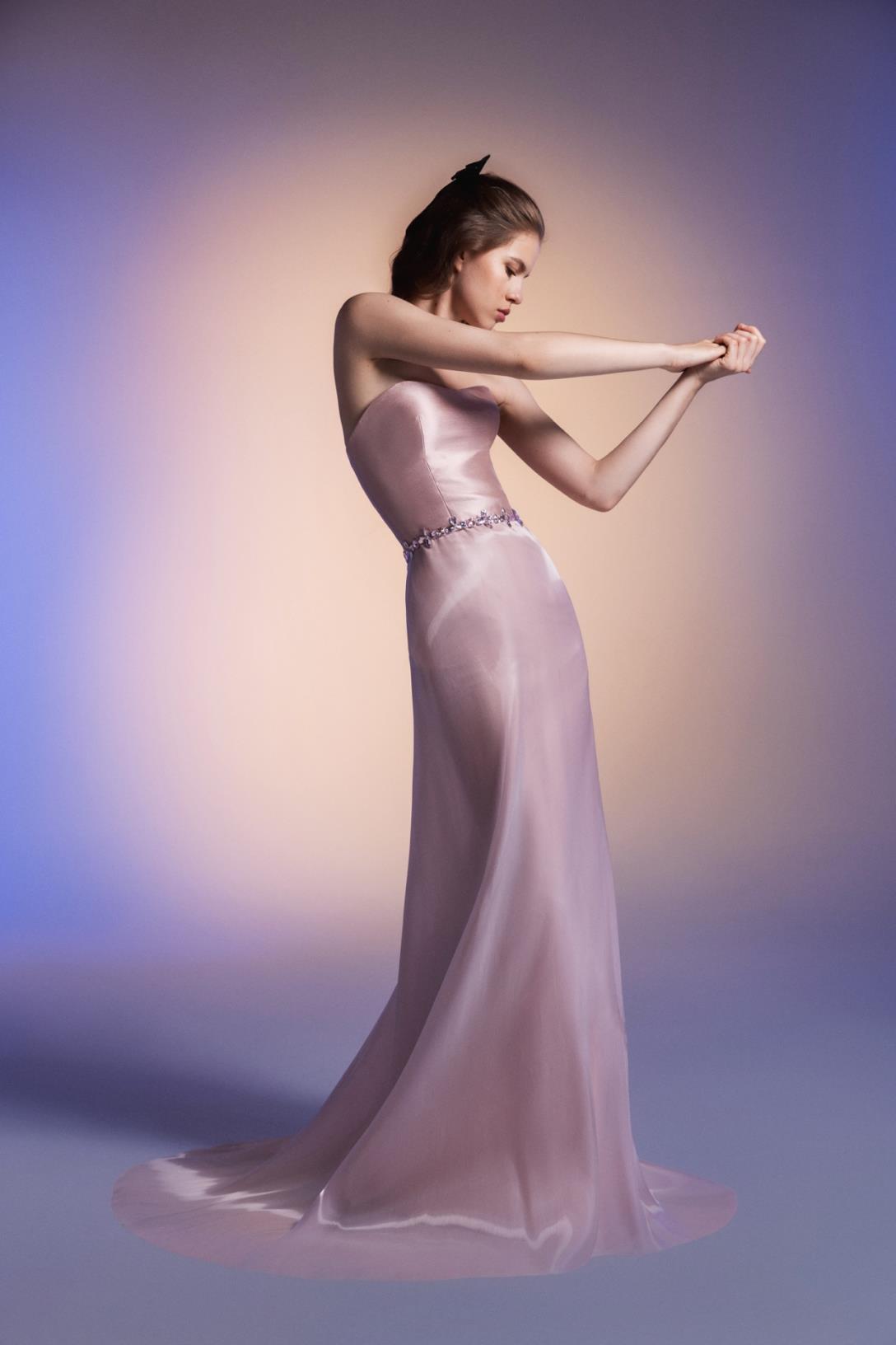 Gemstone Belted Gown