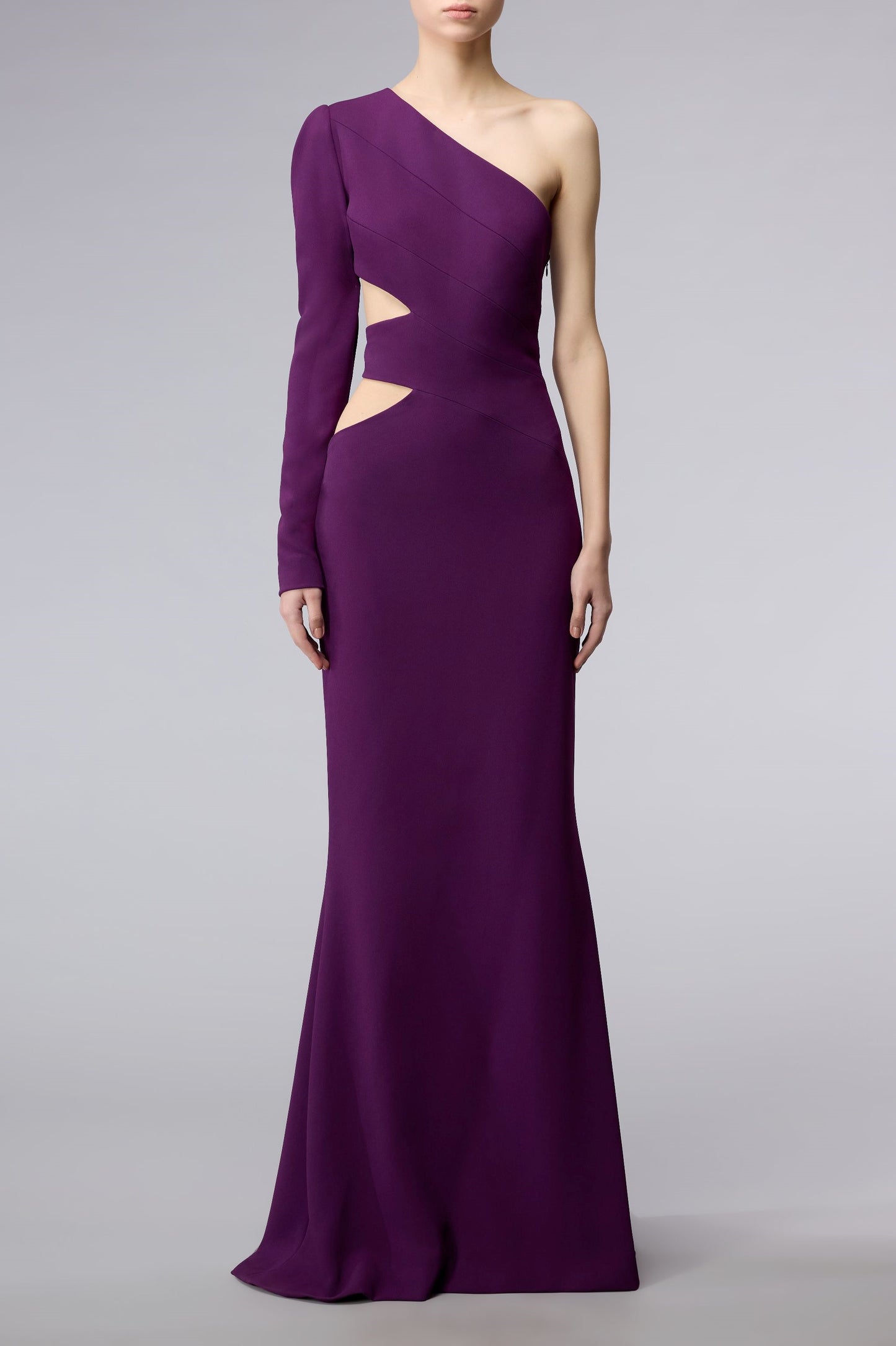 Asymmetric Cady Cut-Out Gown
