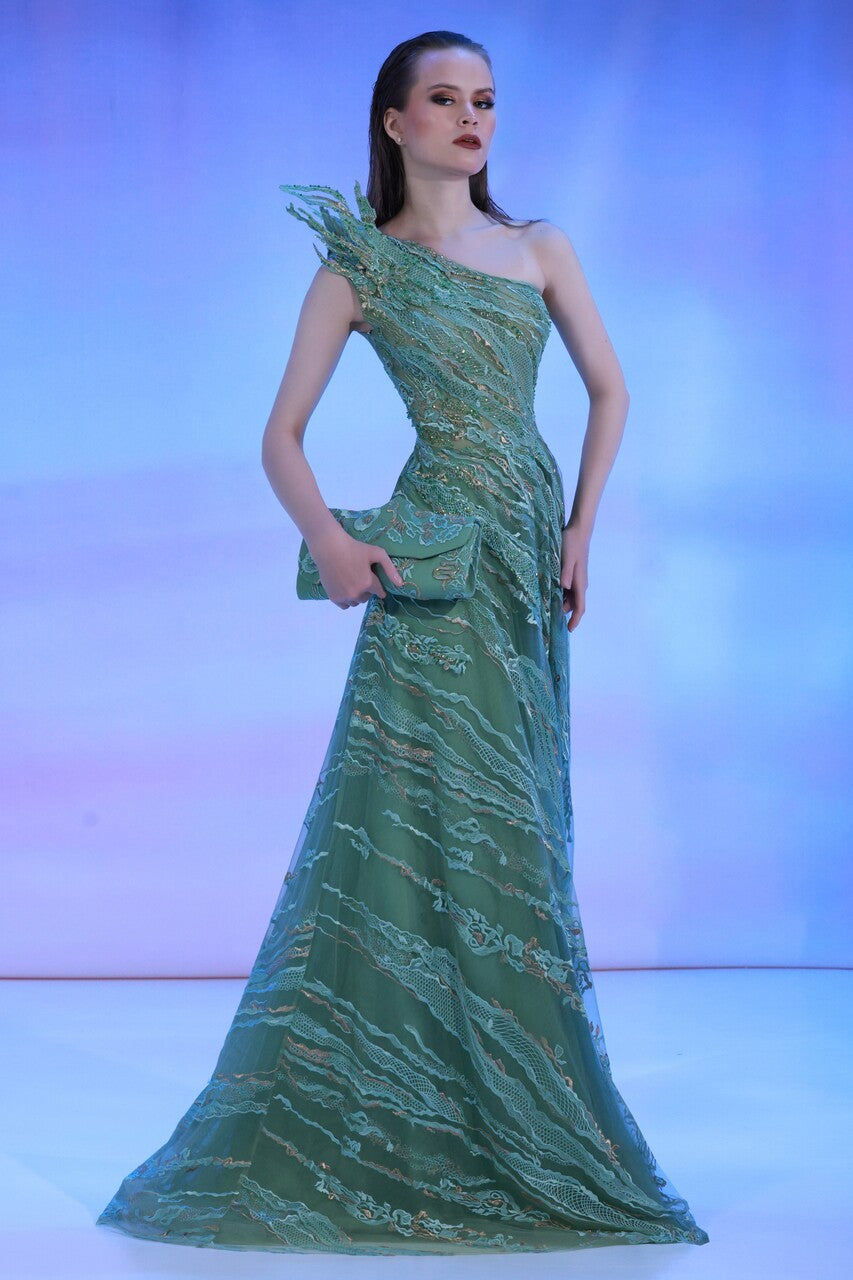 Fully-Embroidered Gown