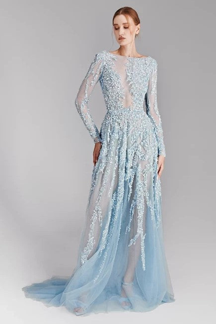 Transparent Tulle Gown