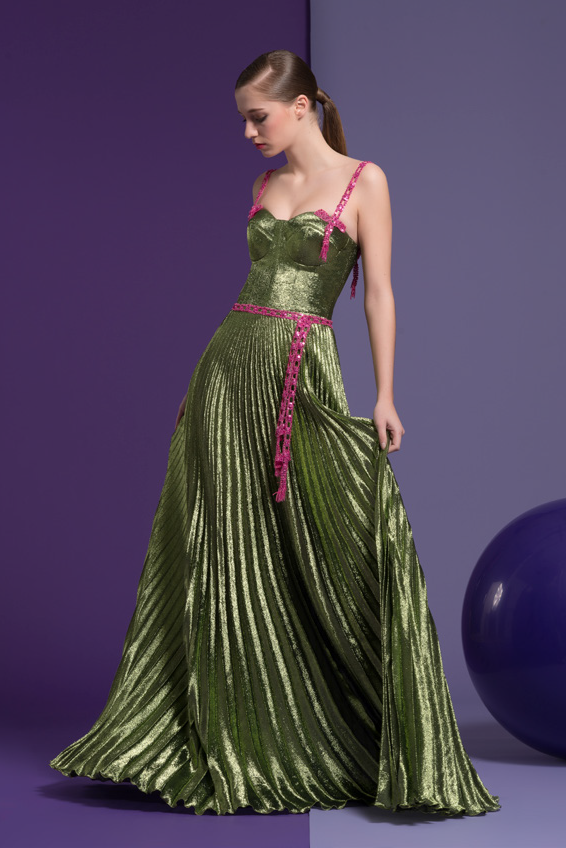 Green Sleeveless Ines Gown