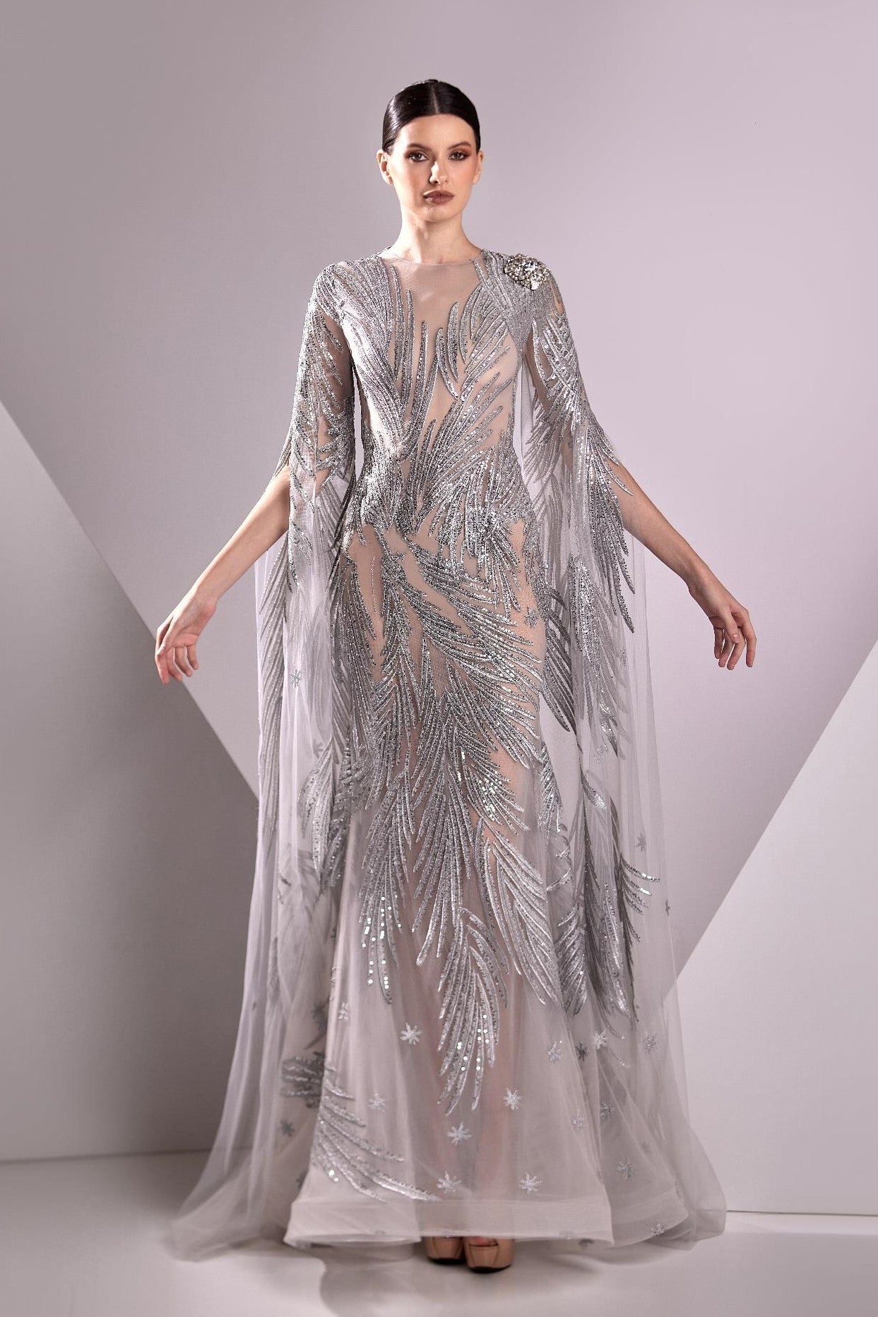 Tulle Embroidery Gown