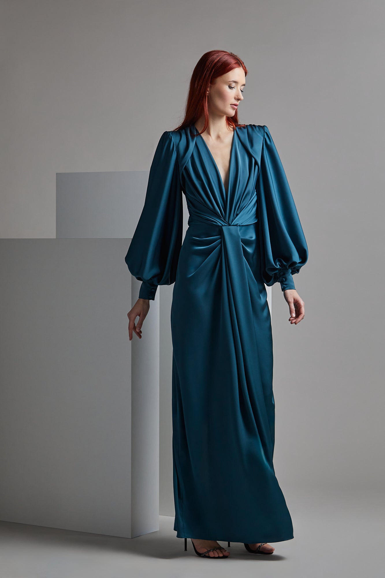 Long Sleeve TAKAYUKI Evening Dress