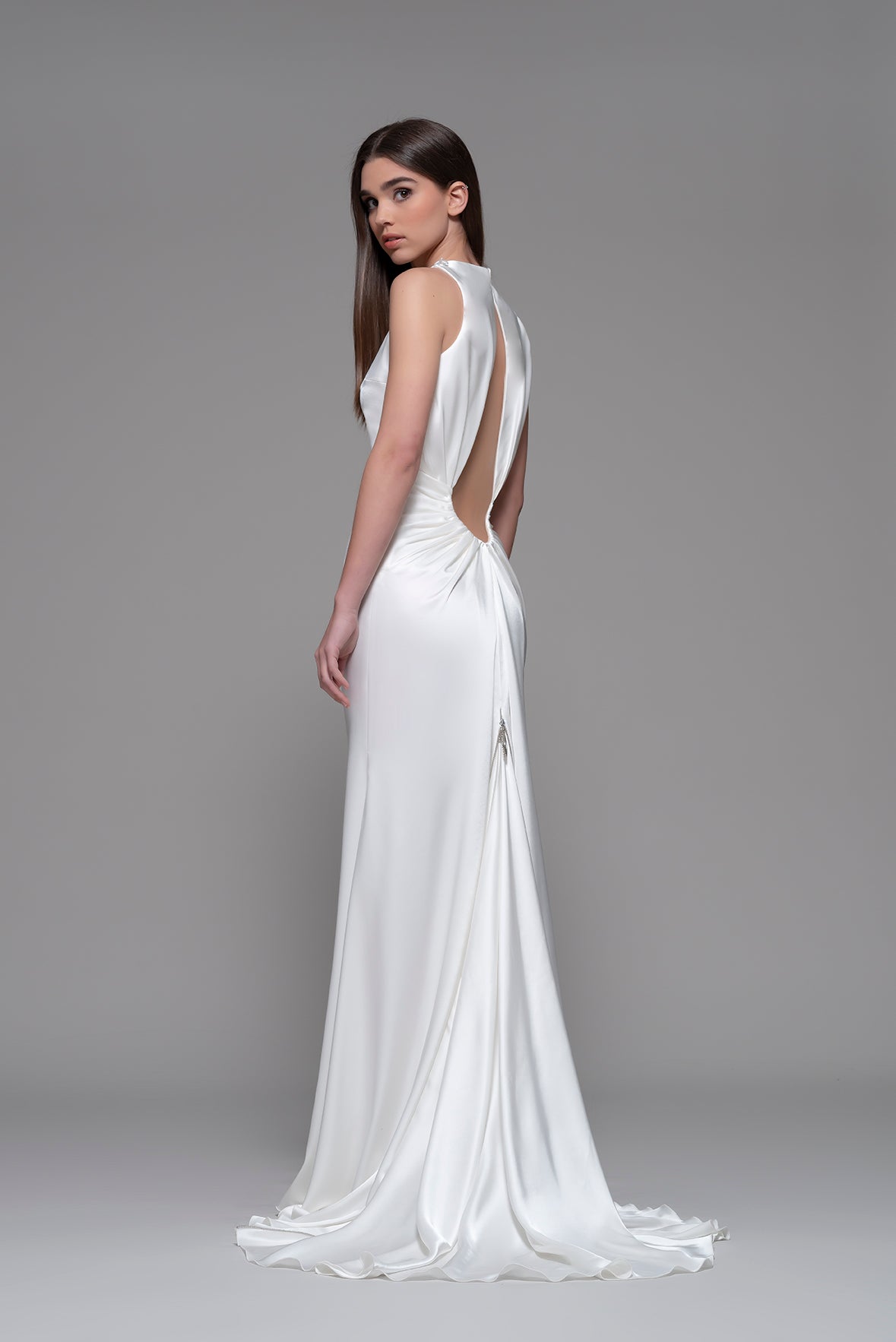 Derovere Exposed Back Gown