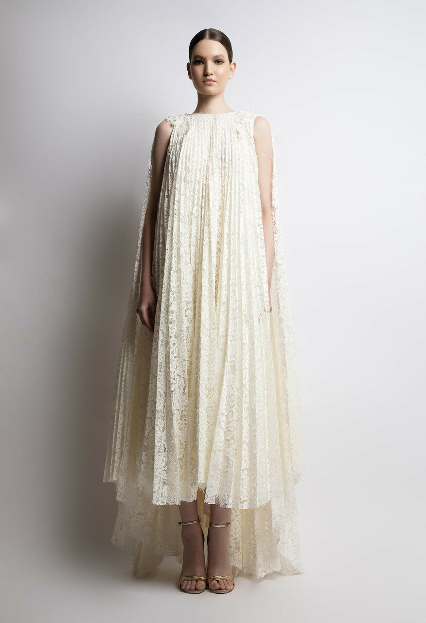 Sleeveless Cape-like Gown
