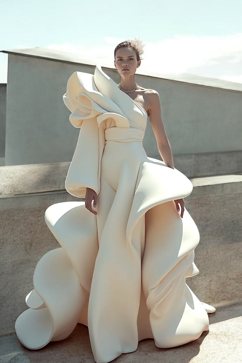 Ruffled Long Sleeve Jumpsuit