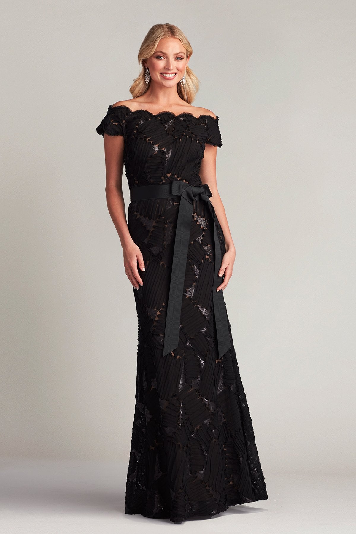 Demie Mini Paillette Embroidered Gown
