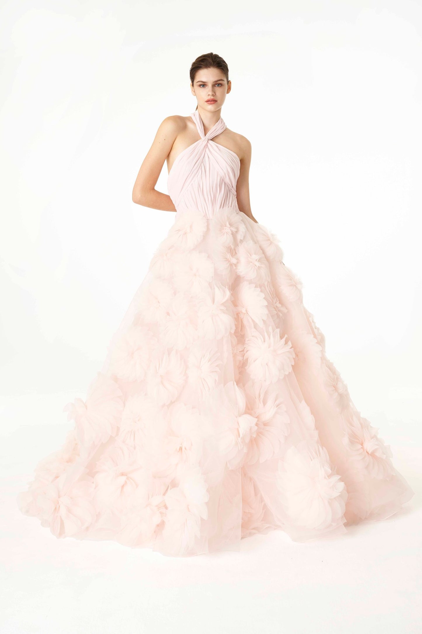 Halterneck Flower Gown