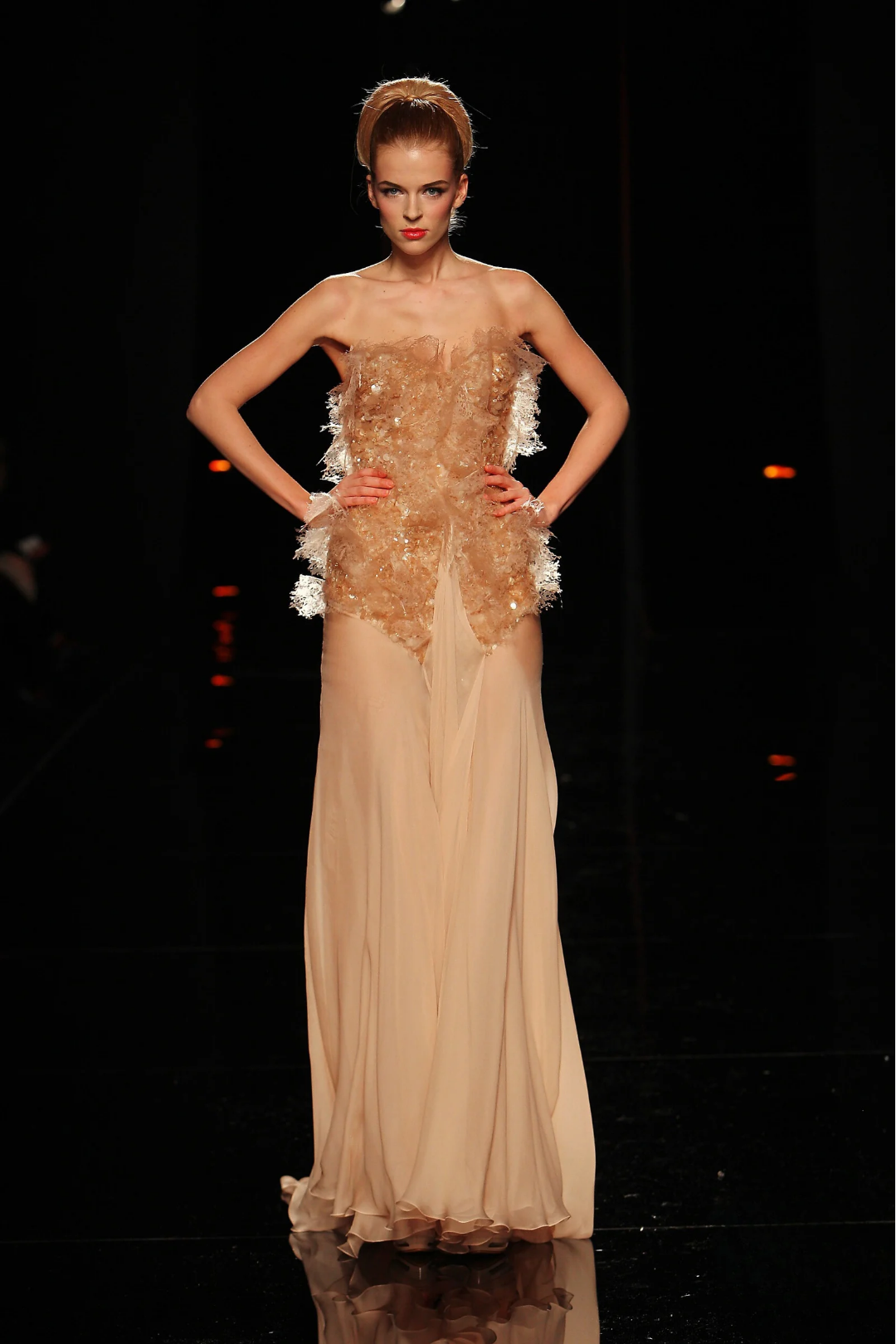 Strapless Embellished Bodice Gown