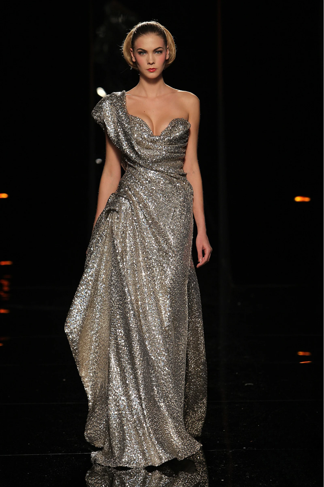 Shimmering One Shoulder Gown