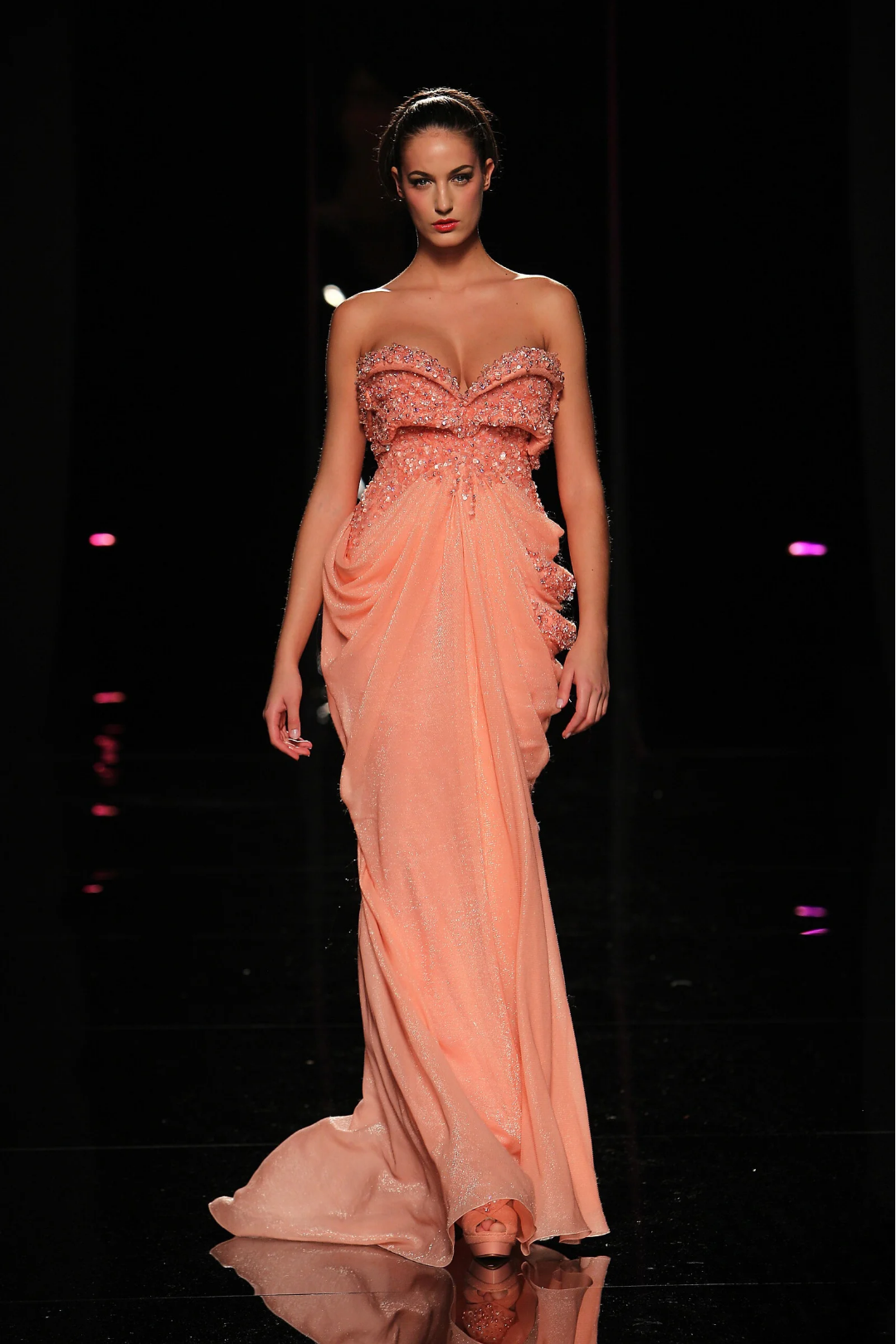 Embellished Sculpted Bodice Gown