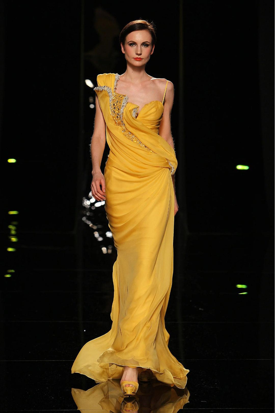 Asymmetrical Sleeve Gown