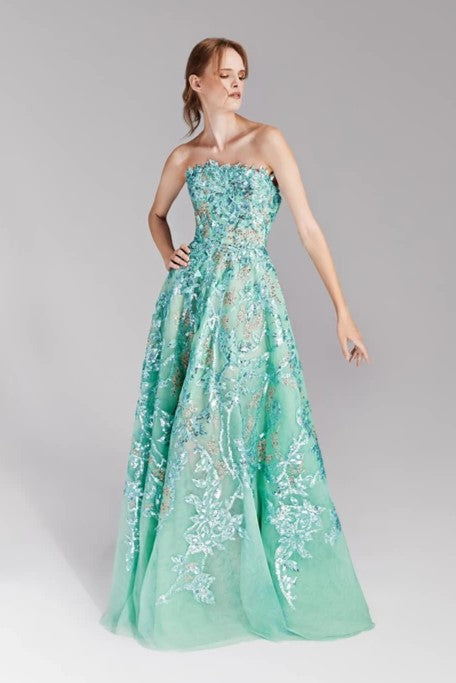 Strapless A-Shape Gown