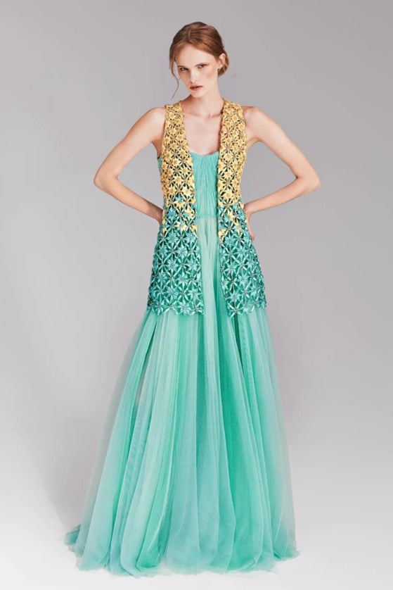 Sleeveless Gilet Gown