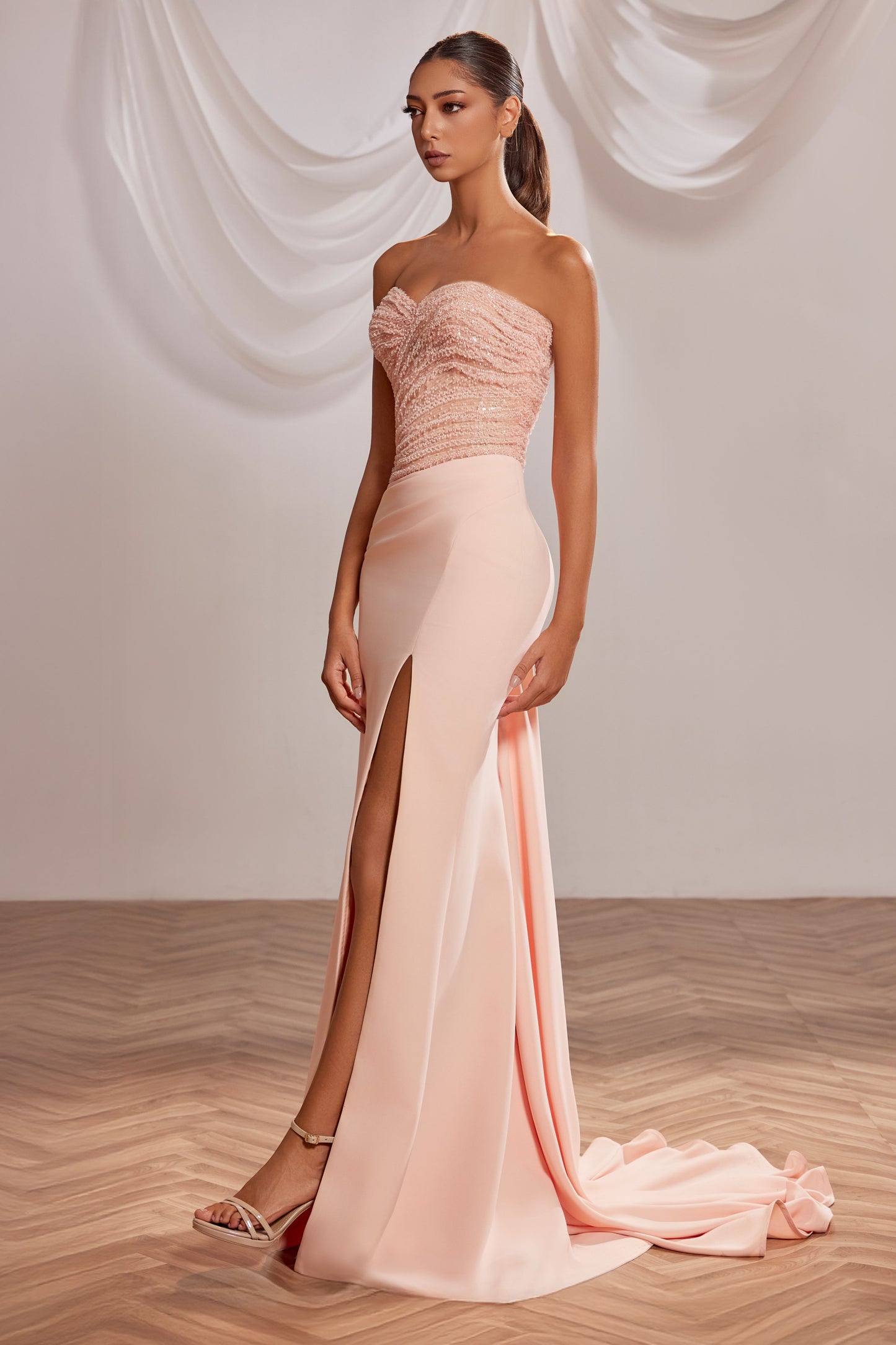 Strapless Neckline Gown