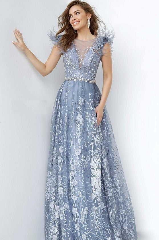 Maxi Embroideeed Evening Gown
