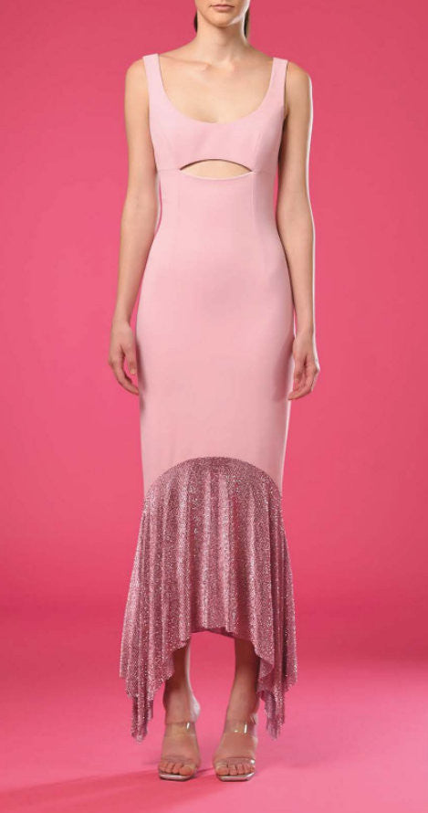 Midi Dress with Chainmail