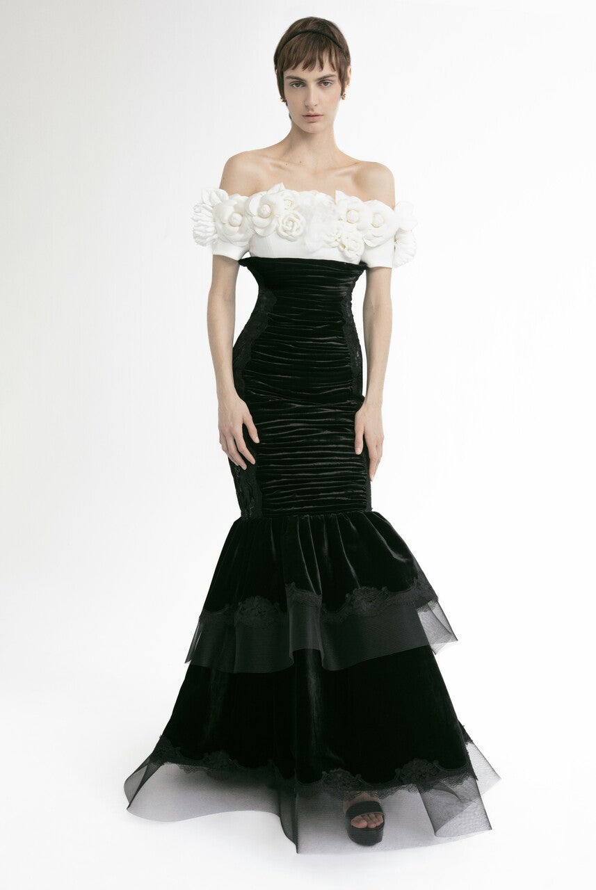 Off Shoulder Top with Flared Skirt