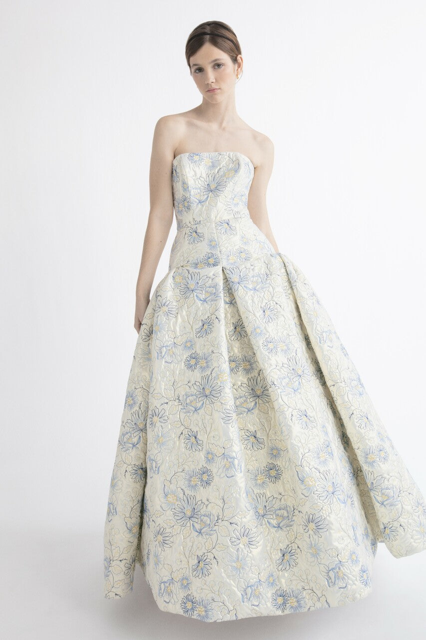 Strapless Gown with Coat