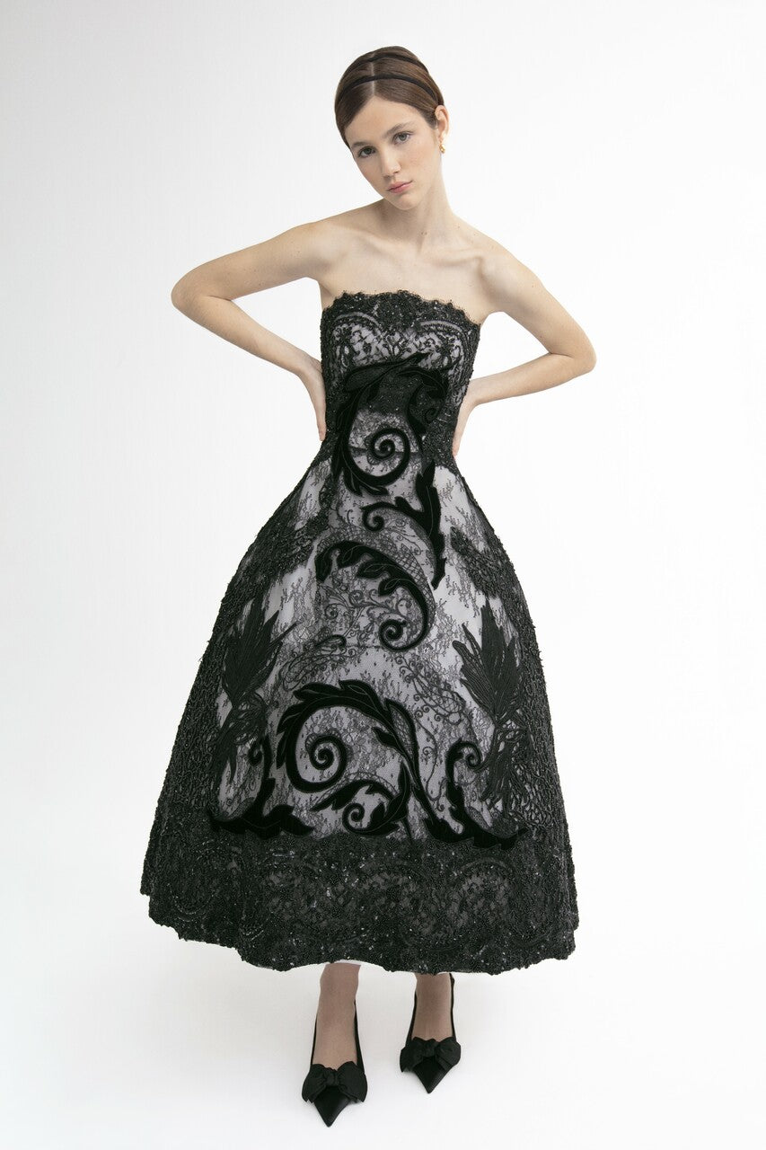 Strapless Midi Dress