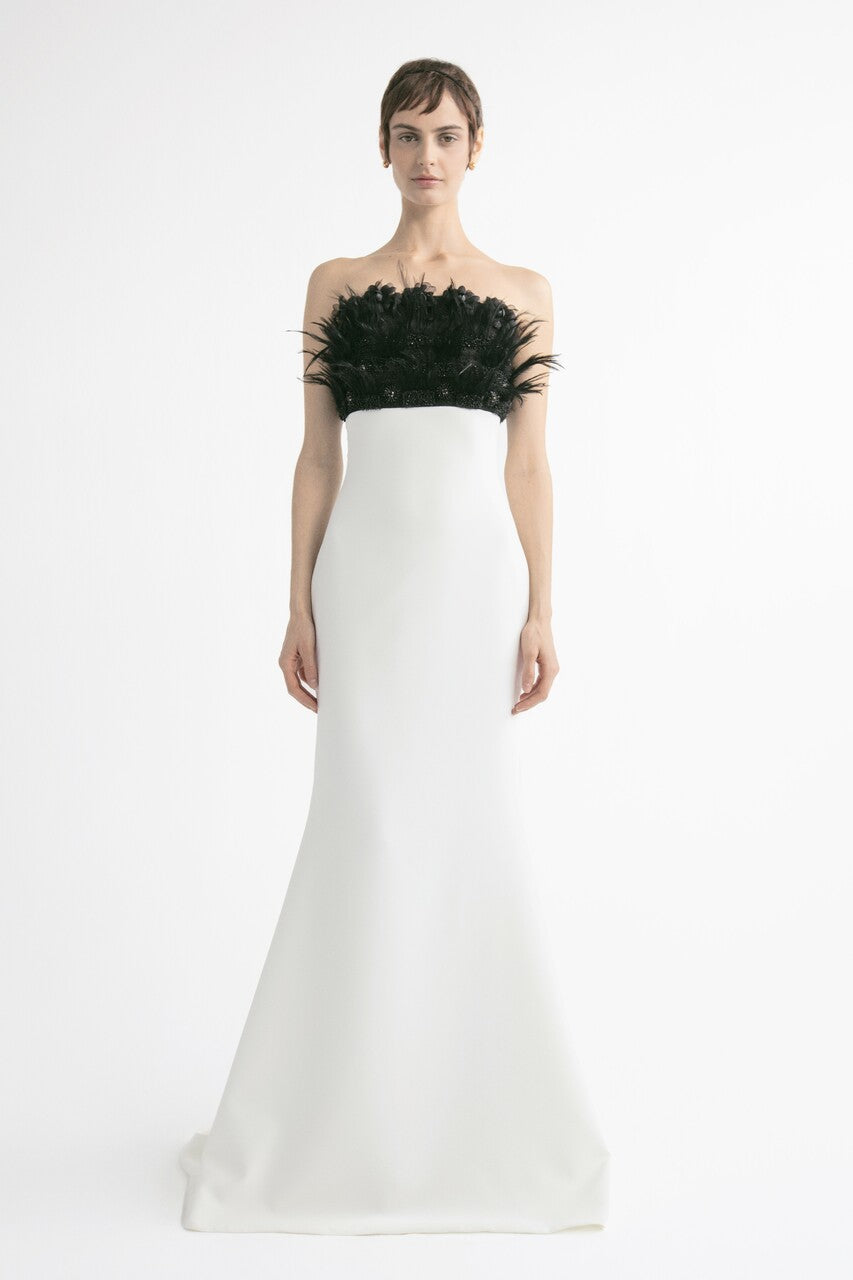 Strapless Empire Waist Gown