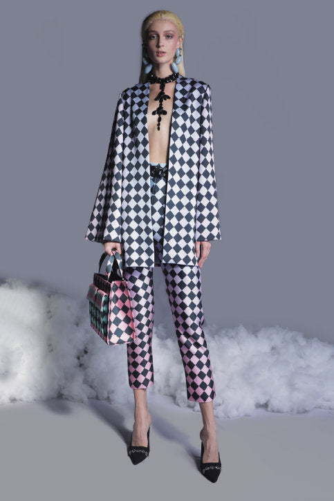 Printed Crepe Jacket and Pants