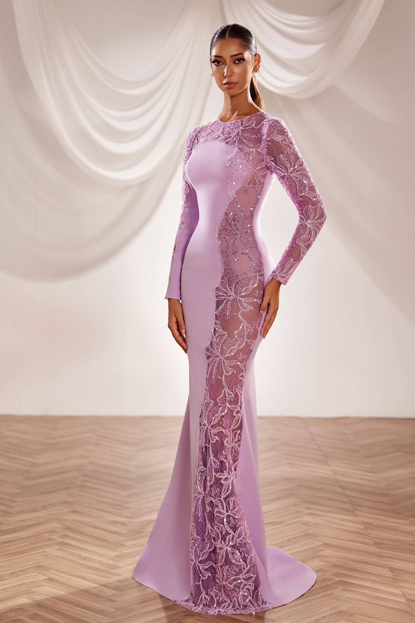 Flower Embroidered Gown