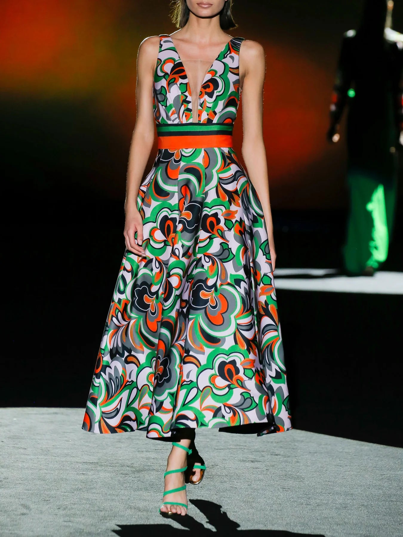 Sleeveless Printed Dress