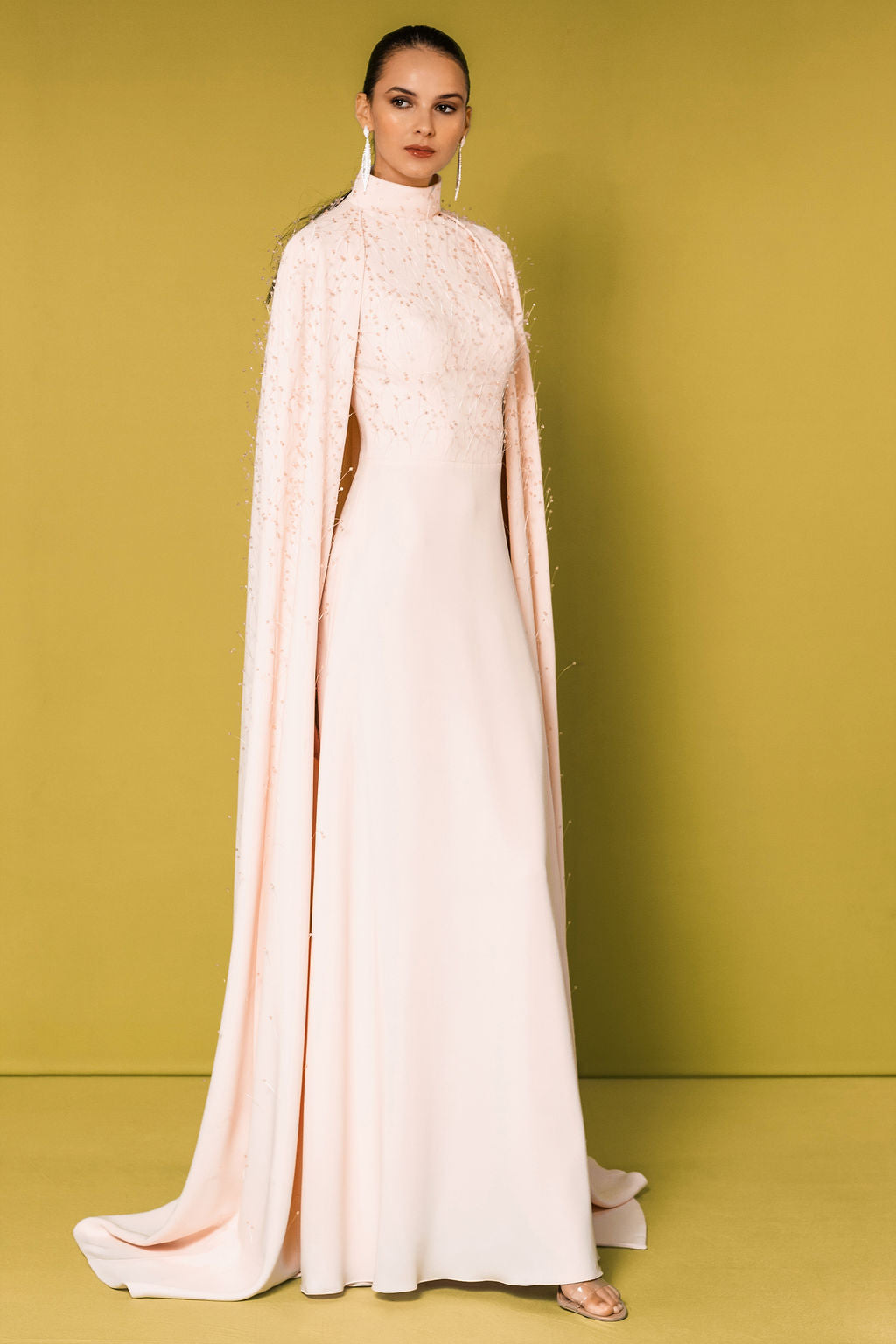 Long Sleeve Bolivar Gown