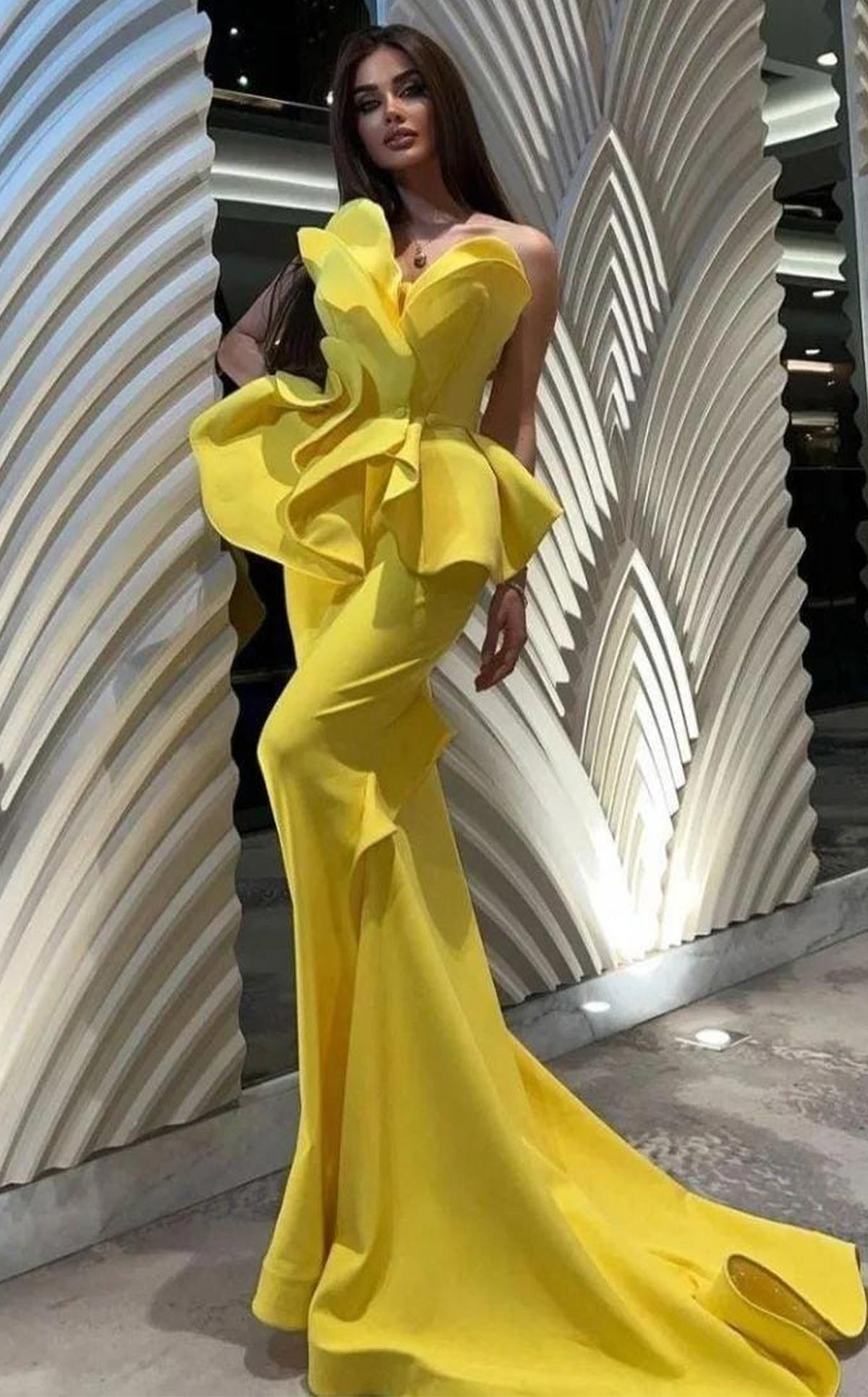 Structured Peplum Gown