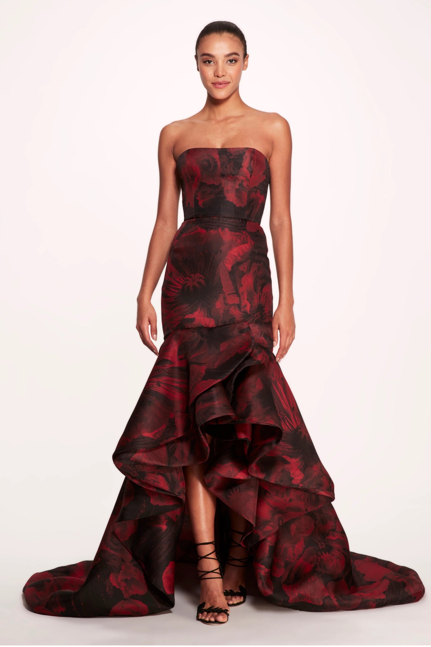 Strapless Silk Gazar High-Low Gown