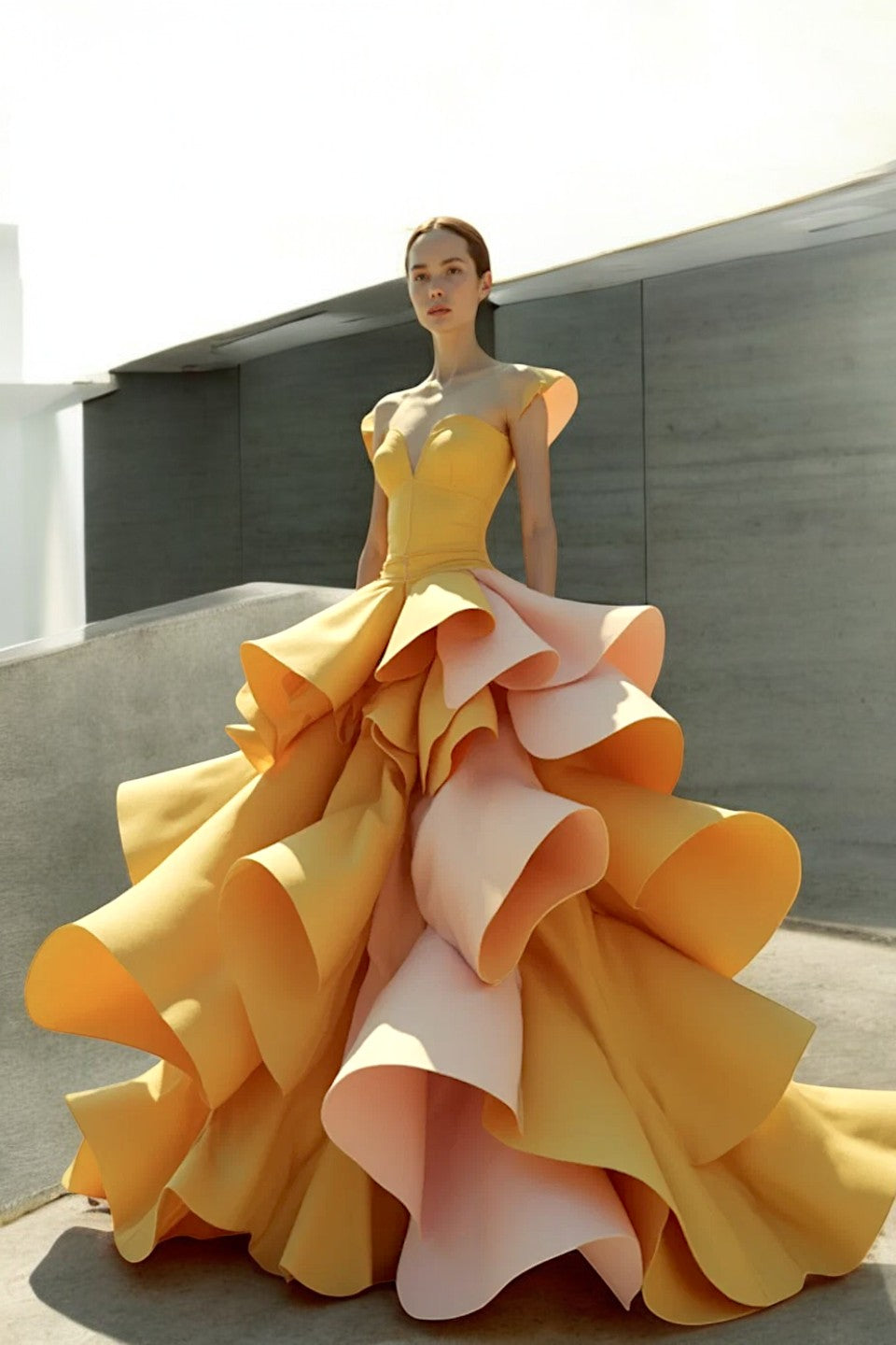 Sweetheart Short Sleeve Gown