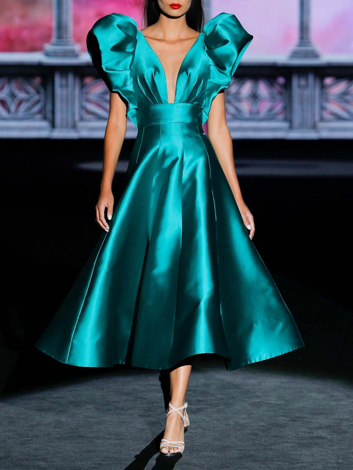 Dramatic Sleeve Party Dress