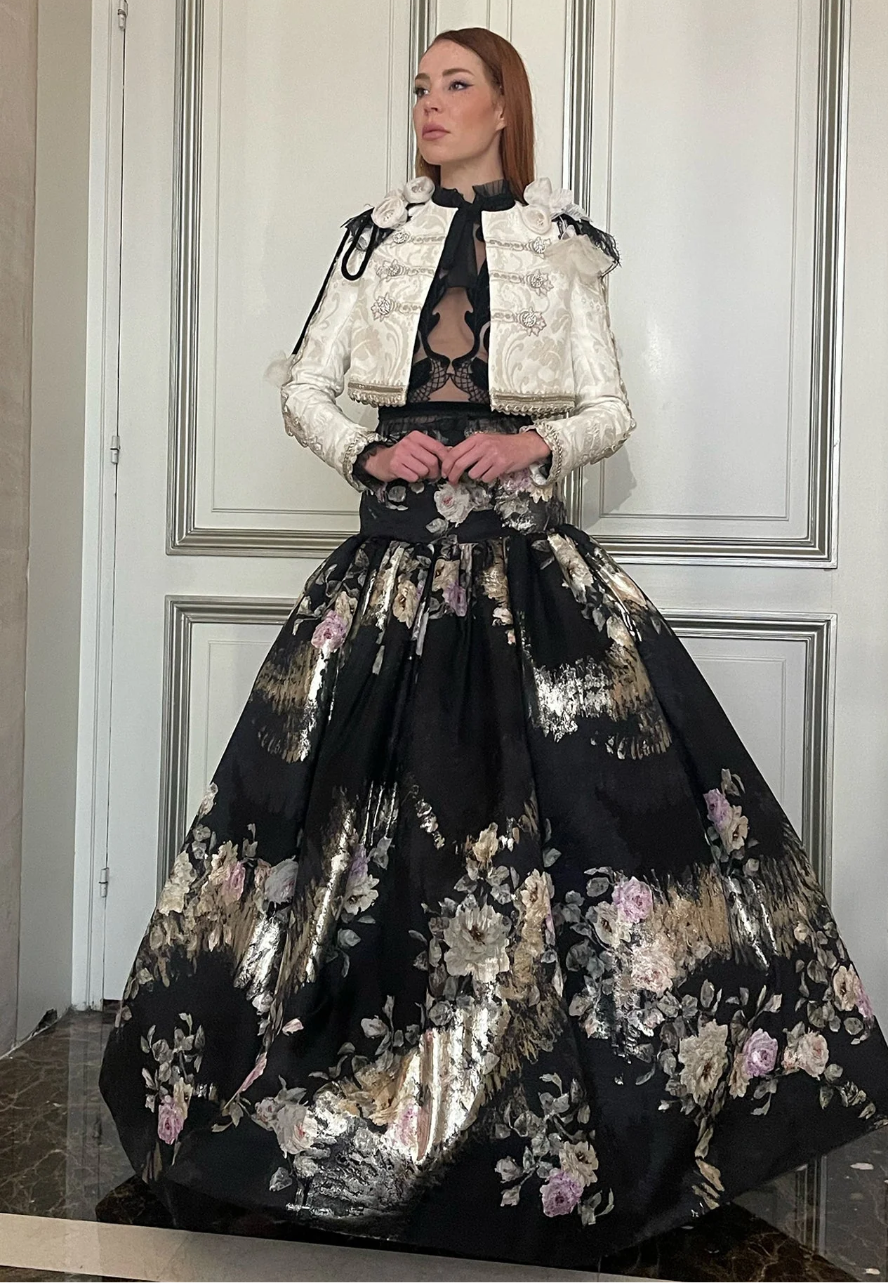 Brocade Ball Gown with Bolero
