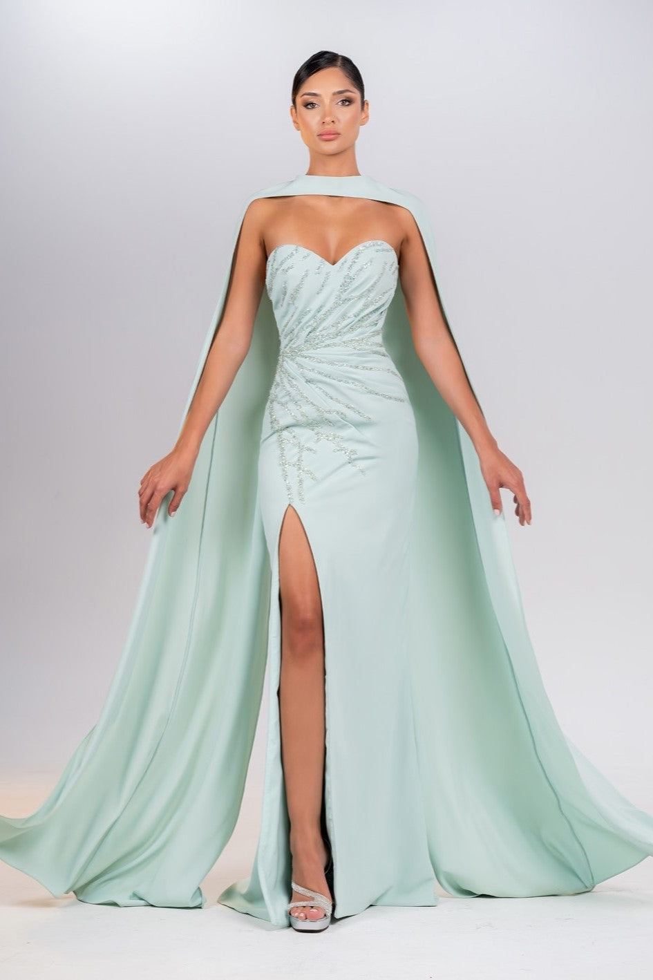Beryl Strapless Gown
