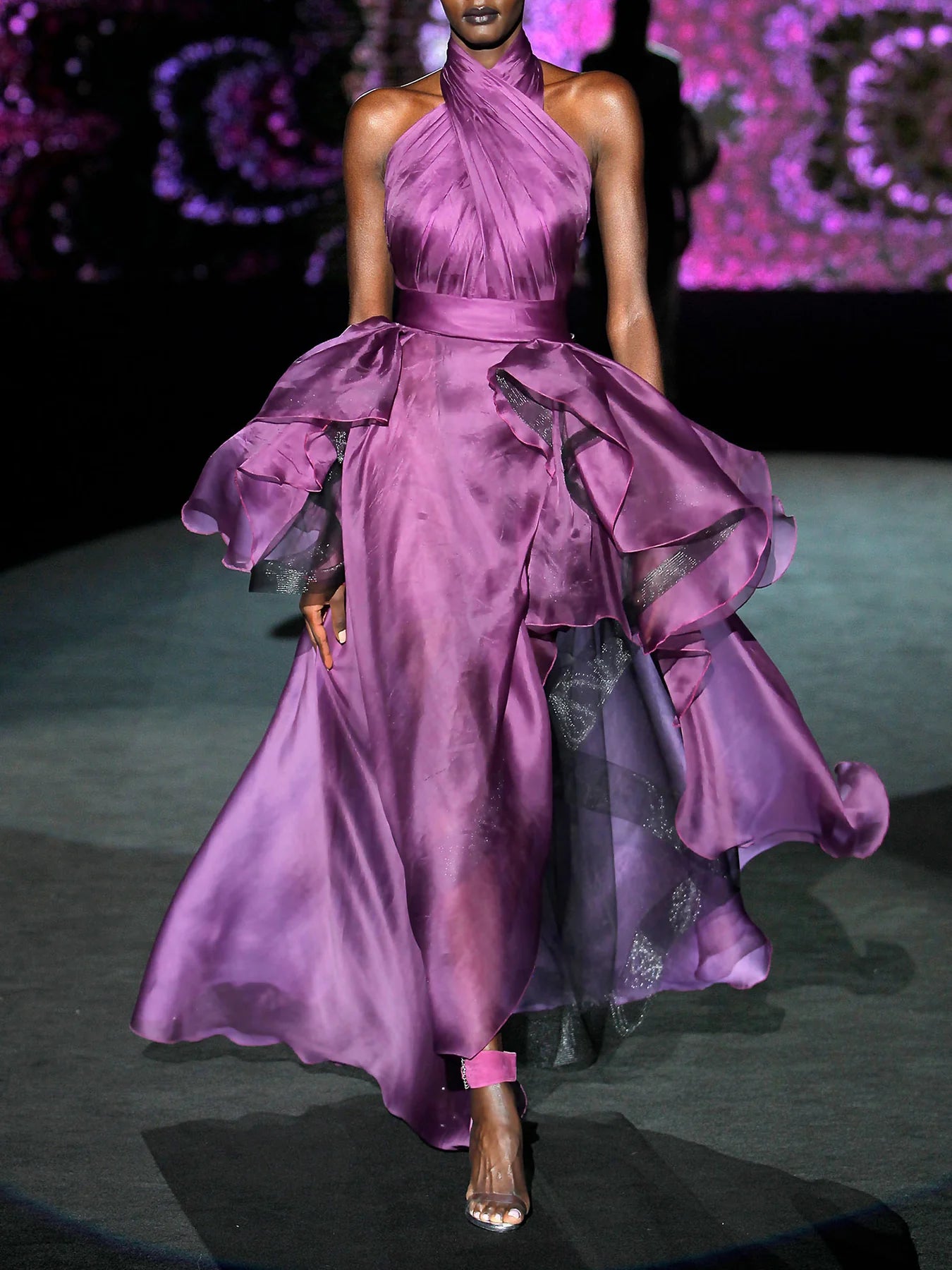 Sleeveless -Silk Organza Dress