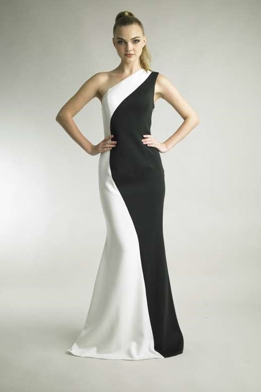 Asymmetric 2-Tone Gown